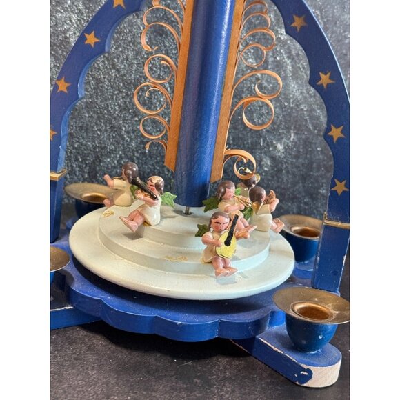 Vintage Richard Glasser Angel Musician Orchestra 1605 Pyramid 2 missing angels - Picture 10 of 14